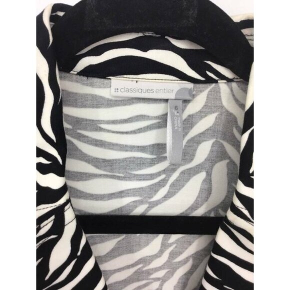 Classiques Entier Jacket Size 6 Black Zebra Blazer - Picture 6 of 7